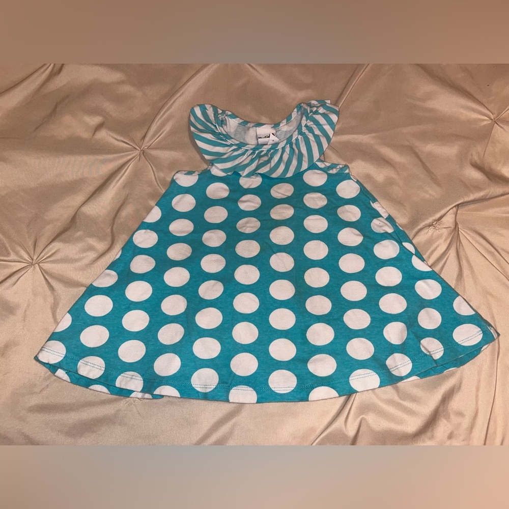 Teal Polka Dot Flowy Shirt